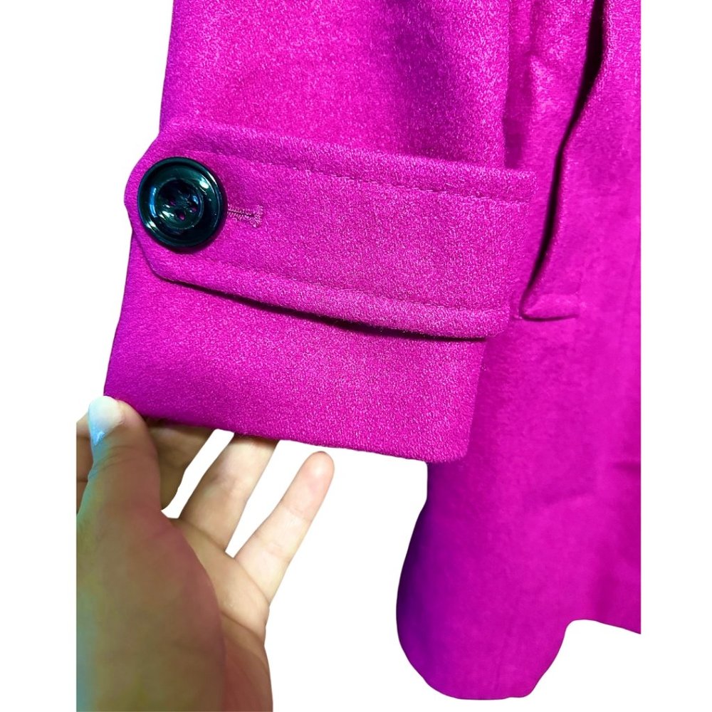 Anne Klein Fuchsia Trench Coat Size Small - Picture 9 of 14